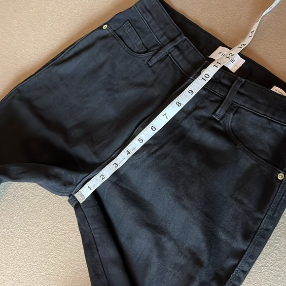 FRAME Le Sylvie Slender Straight Black Tonal Stripe Jeans - 27 - Picture 13 of 15